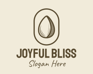 Simple Almond Nut logo design