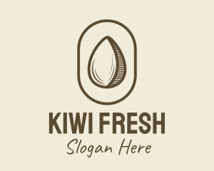 Simple Almond Nut logo design