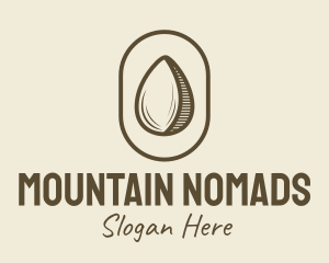 Simple Almond Nut logo design