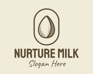 Simple Almond Nut logo design