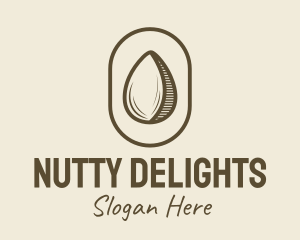 Simple Almond Nut logo design