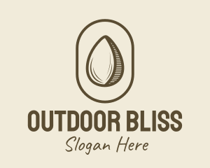 Simple Almond Nut logo design