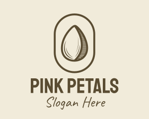 Simple Almond Nut logo design