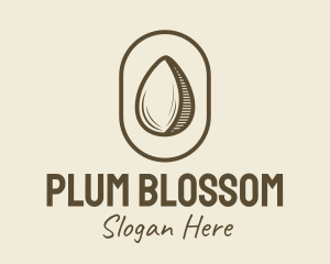 Simple Almond Nut logo design