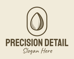 Simple Almond Nut logo design