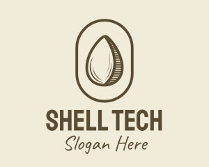 Simple Almond Nut logo design