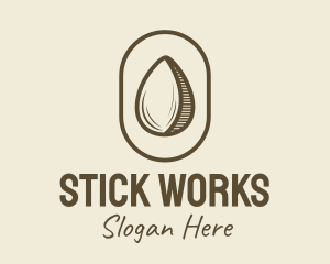 Simple Almond Nut logo design