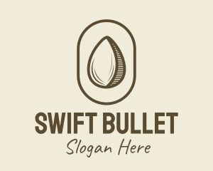 Simple Almond Nut logo design