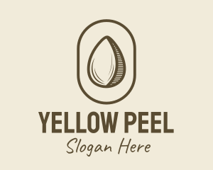 Simple Almond Nut logo design