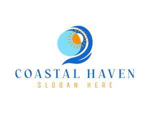 Beach Wave Sun logo