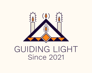 Pyramid Candle Light logo design