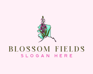 Alaska Fireweed Flower logo design