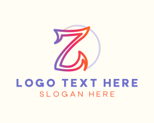 Gradient Modern Letter Z logo