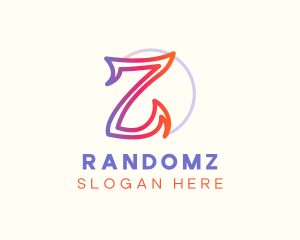 Gradient Modern Letter Z logo design