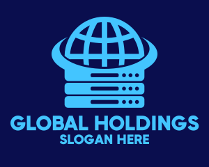 Blue Global Server logo design