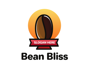 Coffee Bean Trophy logo design