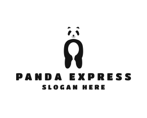 Panda Bear Spoon  logo design