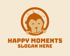 Happy Baby Monkey  logo design