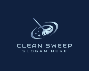 Mop Cleaning Housekeeping logo design