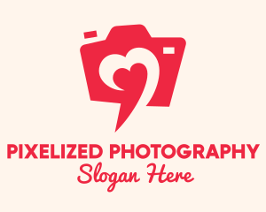 Pink Camera Love logo design