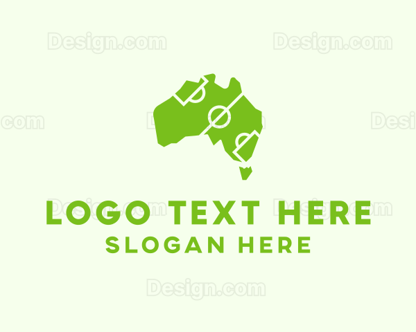 Australian Map Soccer Logo