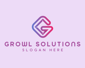 Gradient Startup Letter G logo design