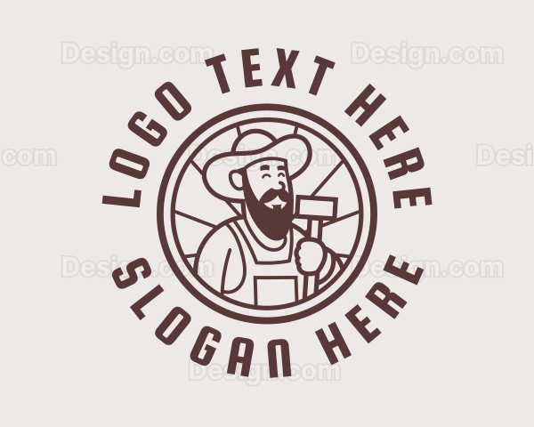 Hipster Beard Hat Builder Logo