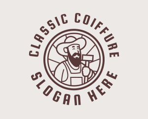 Hipster Beard Hat Builder logo design