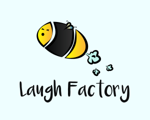 Flying Bee Fart logo design