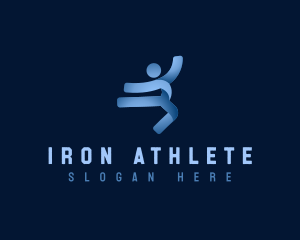 Athlete Leaping Acrobatics logo design