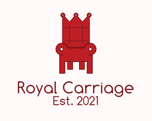 Red Royal Throne logo design