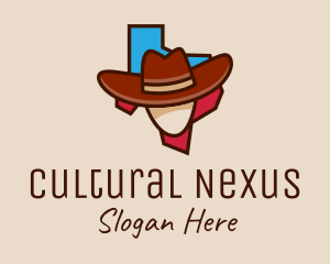 Texas Map Cowboy  logo