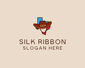 Texas Map Cowboy  logo design