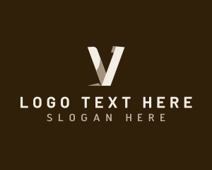 Media Advertising Startup Letter V logo