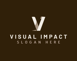 Media Advertising Startup Letter V logo design