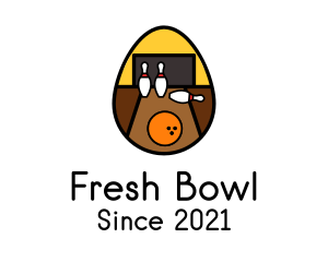 Bowling Alley Egg  logo design