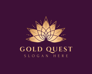 Gold Lotus Meditation logo design