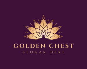 Gold Lotus Meditation logo design