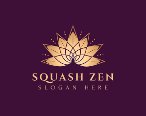 Gold Lotus Meditation logo design