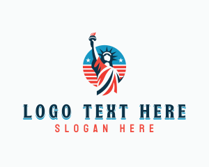 Patriotic Statue Of Liberty  logo