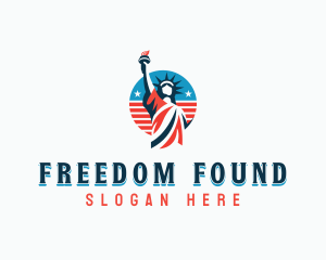 Patriotic Statue Of Liberty  logo design