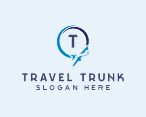 Airplane Vacation Travel  logo design