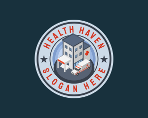 Isometric Hospital Ambulance logo