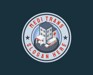 Isometric Hospital Ambulance logo design