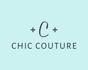 Elegant Cursive Clover logo design