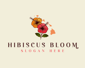 Hawaii Hibiscus Flower logo design