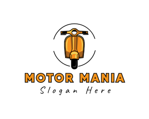 Retro Motorcycle Scooter logo design