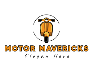 Retro Motorcycle Scooter logo design