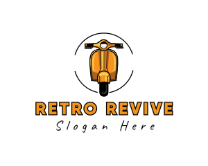 Retro Motorcycle Scooter logo design