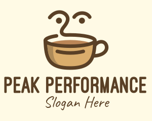 Brown Coffee Face Logo